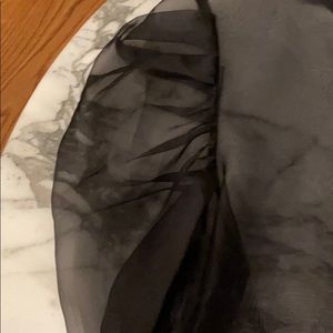 Amanda Uprichard Black Sheer Blouse, Size L